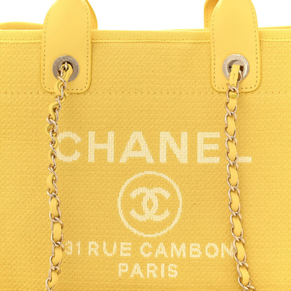 Chanel Mixed Fibers Small Deauville Tote Yellow 8 of 12