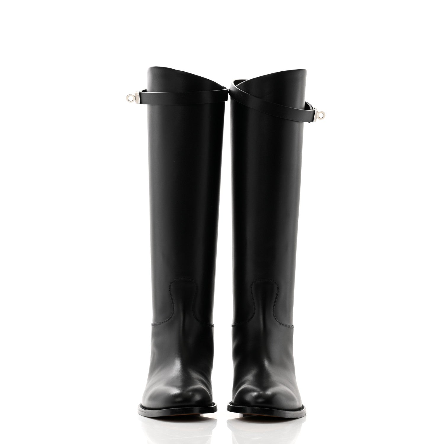 Hermes Box Kelly Jumping Boots 37.5 Black 2 of 10