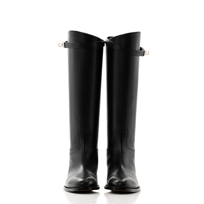 Hermes Box Kelly Jumping Boots 37.5 Black 2 of 10