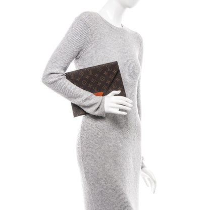 Louis Vuitton Monogram Poche Plate Envelope Clutch PM 7 of 7