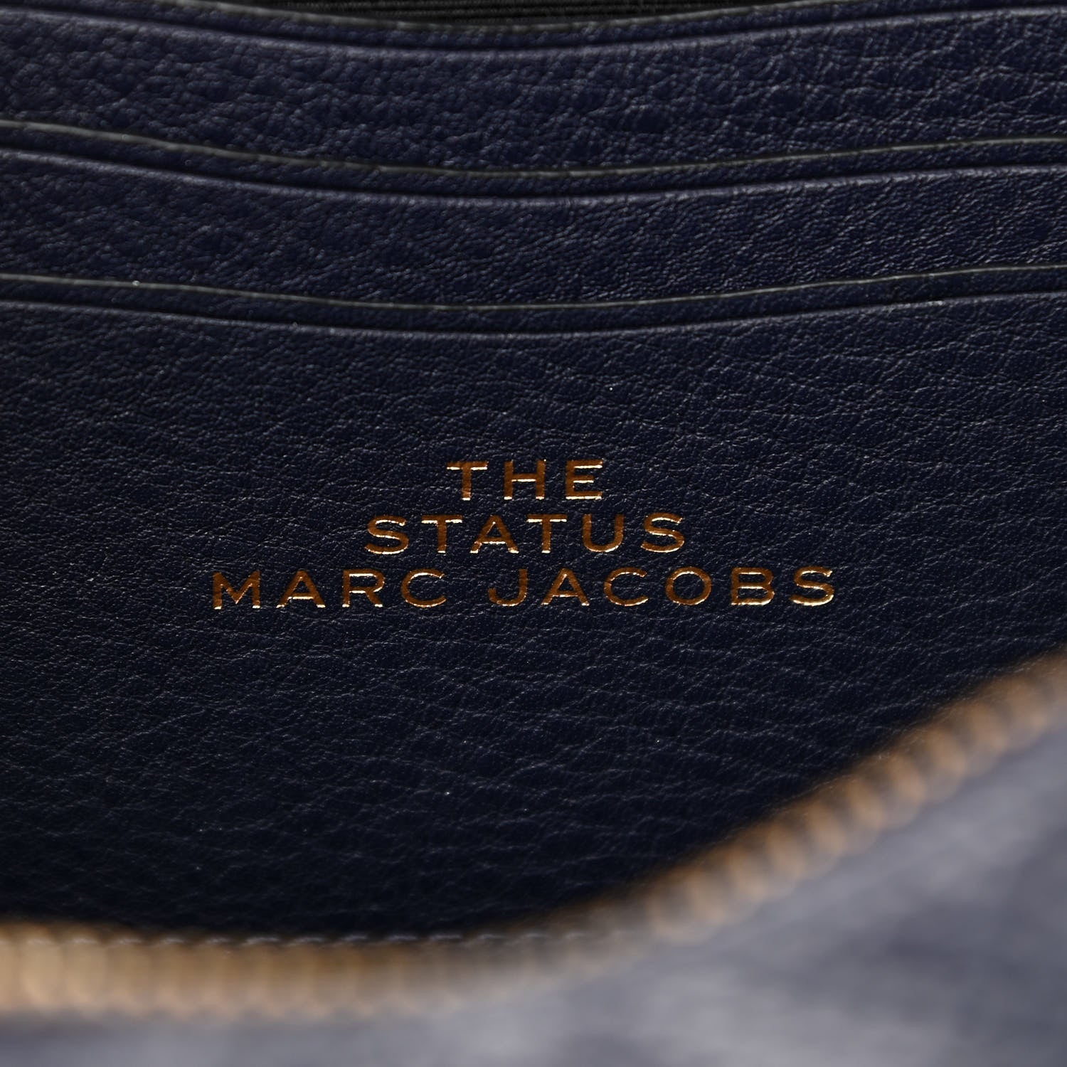 Marc Jacobs Grained Calfskin Quilted The Status Round Crossbody Navy 6 of 10