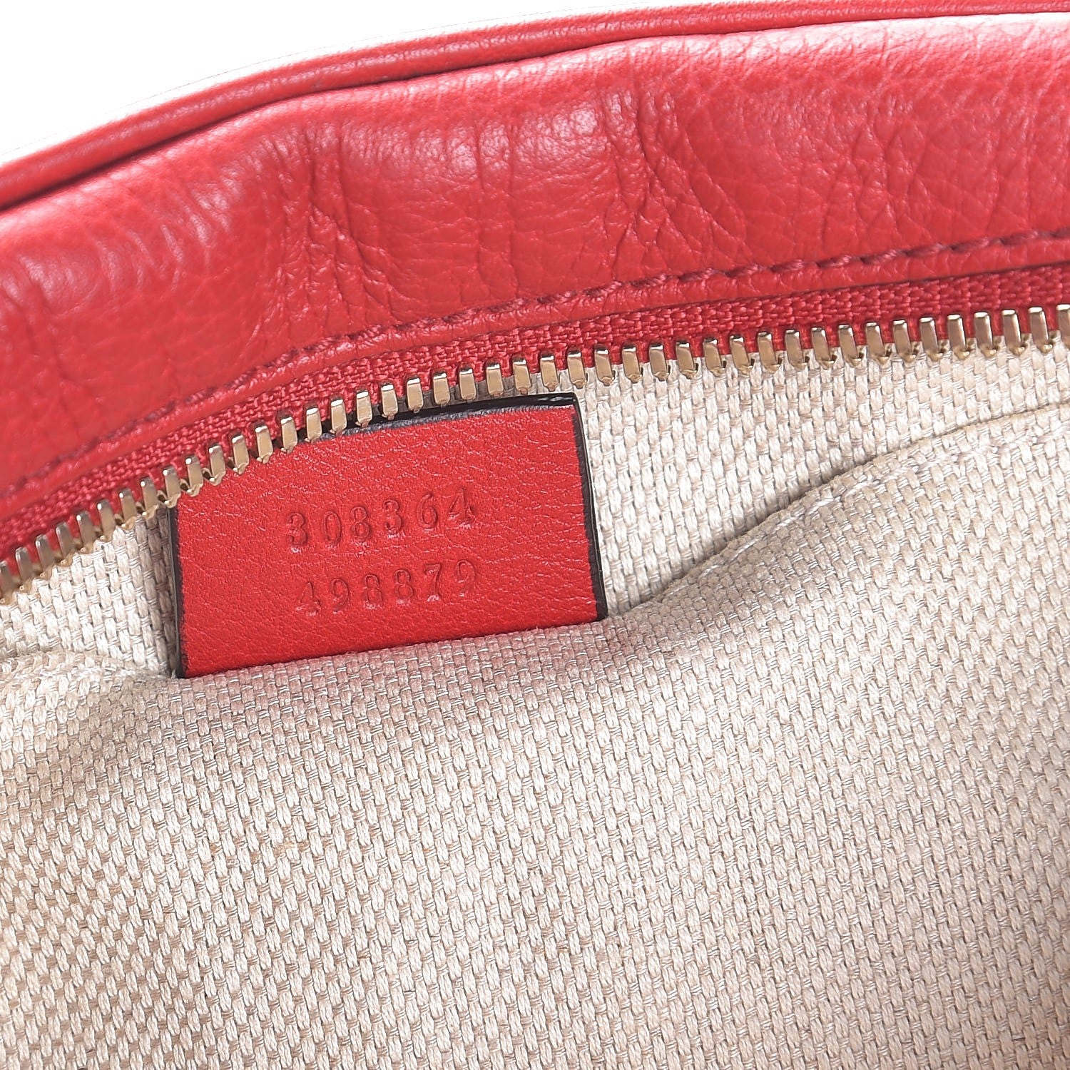 Gucci Pebbled Calfskin Small Soho Disco Bag Tabasco Red 7 of 11