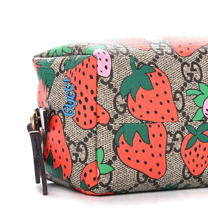 Gucci GG Supreme Monogram Strawberry Cosmetic Case 9 of 10