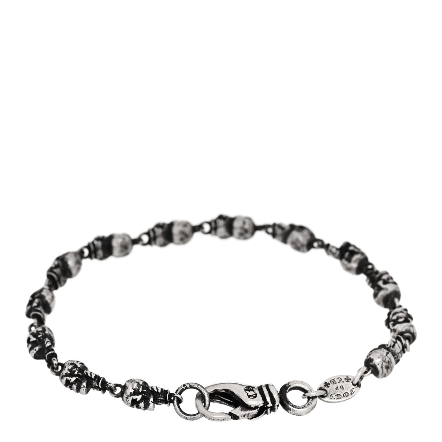 Sterling Silver Foti Skull Bracelet