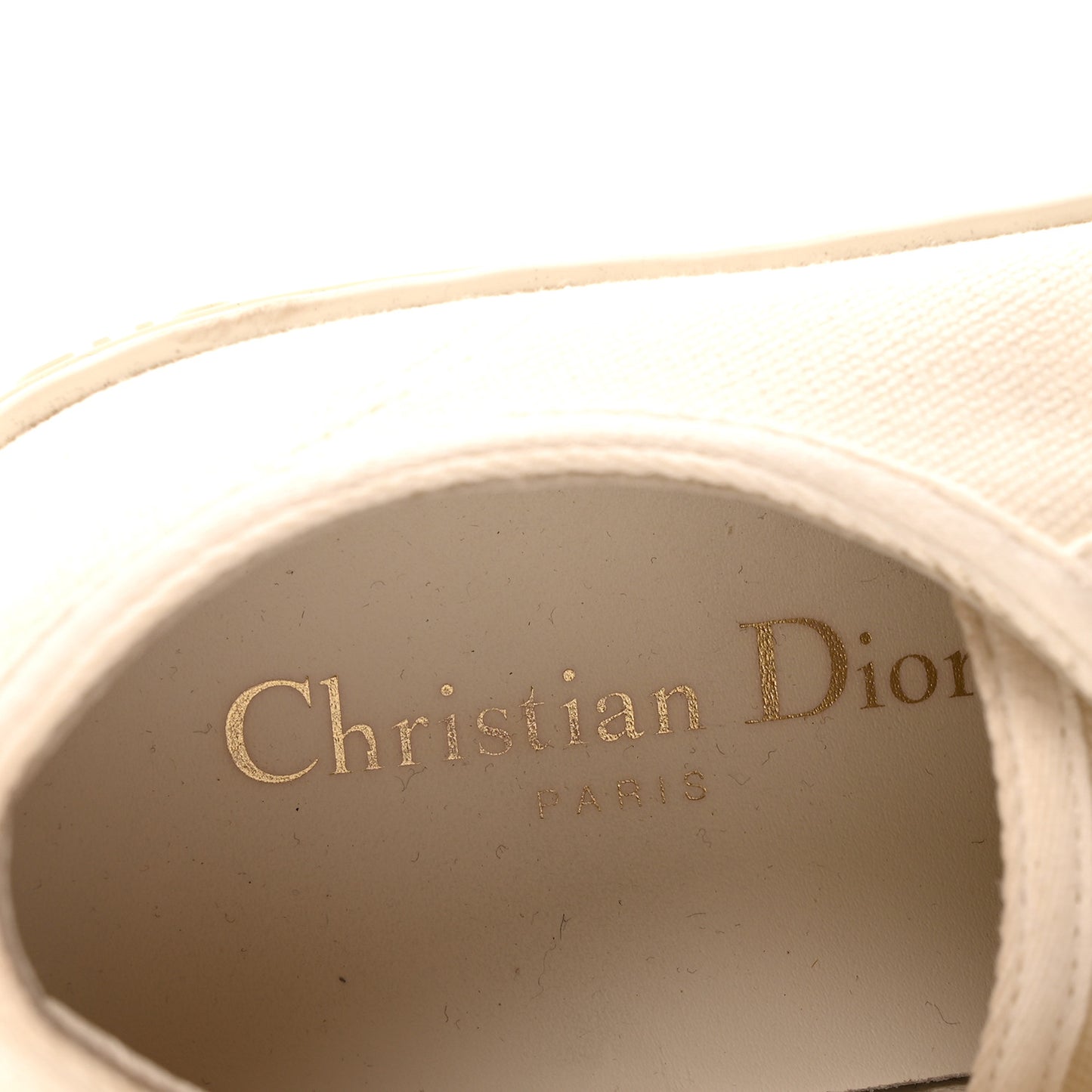 Canvas Dot Walk'N'Dior Low Top Sneakers 37.5 Milk