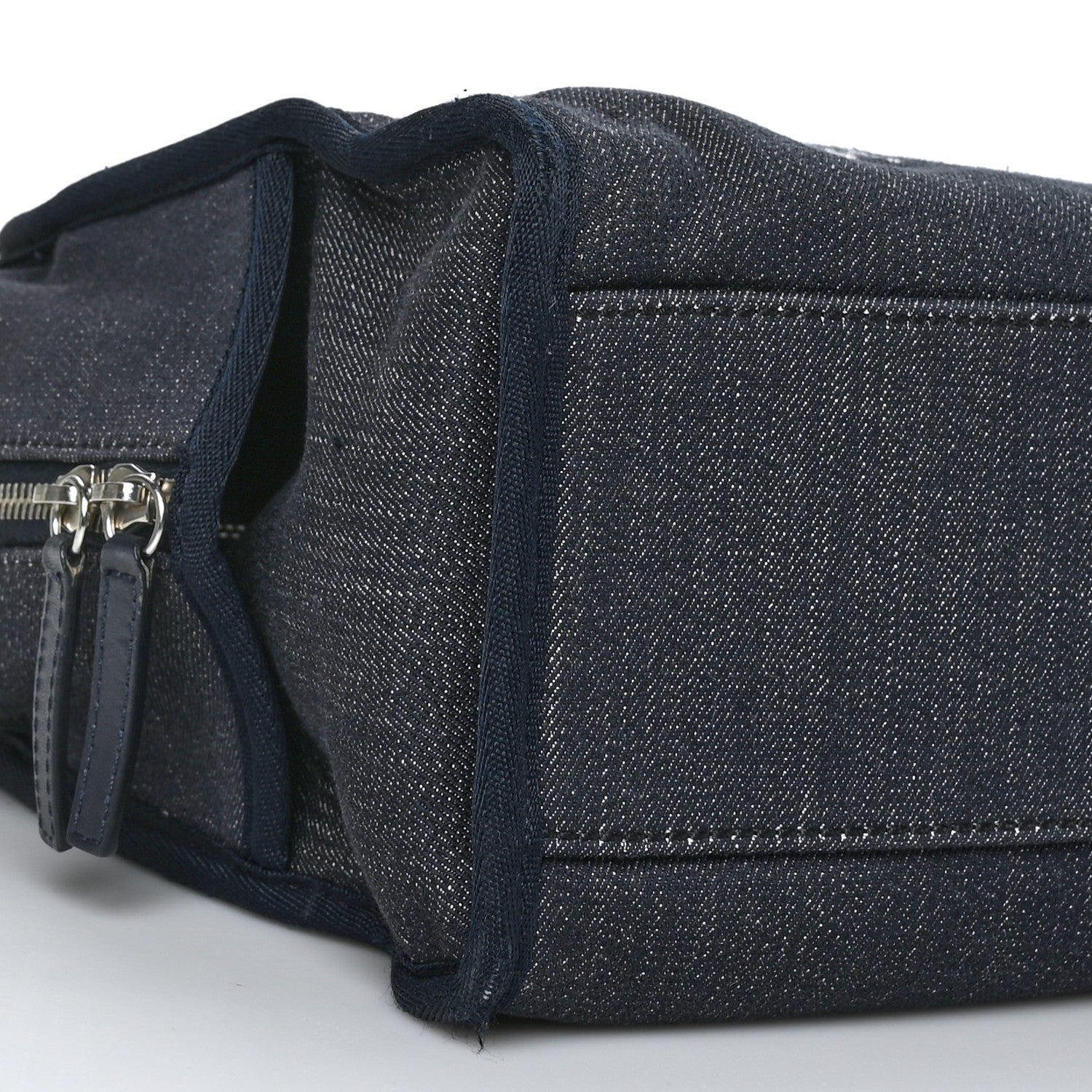 Chanel Denim Deauville Bowling Bag Dark Blue 9 of 11