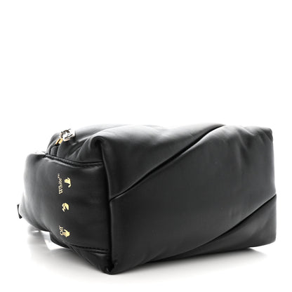 Off-White Calfskin Puffy Pump Pouch Crossbody Bag Black 4 of 10