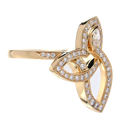 Harry Winston 18K Yellow Gold Diamond Lily Cluster Ring 53 6.5 5 of 7