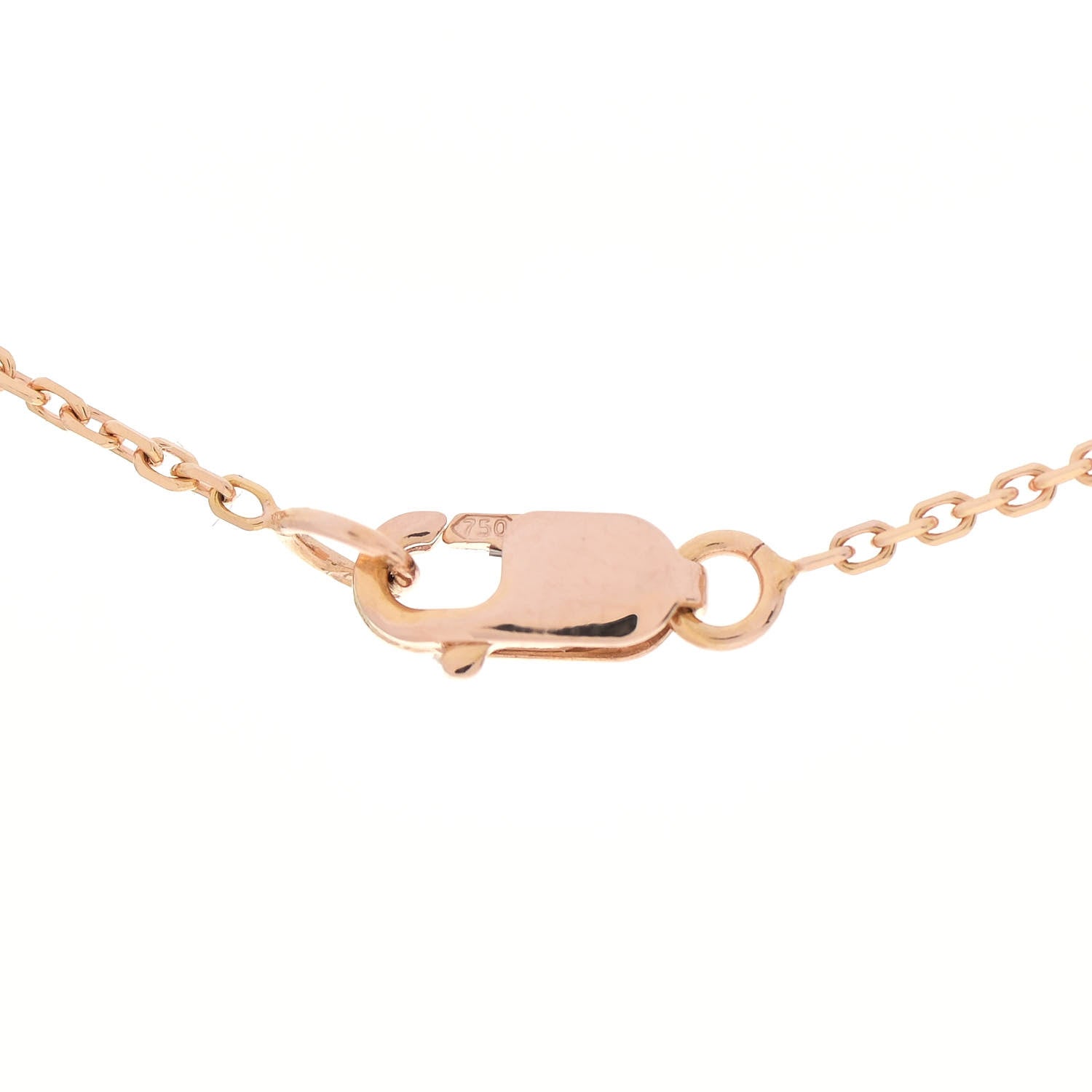Van Cleef & Arpels 18K Rose Gold Carnelian Sweet Alhambra Heart Pendant Necklace 4 of 6