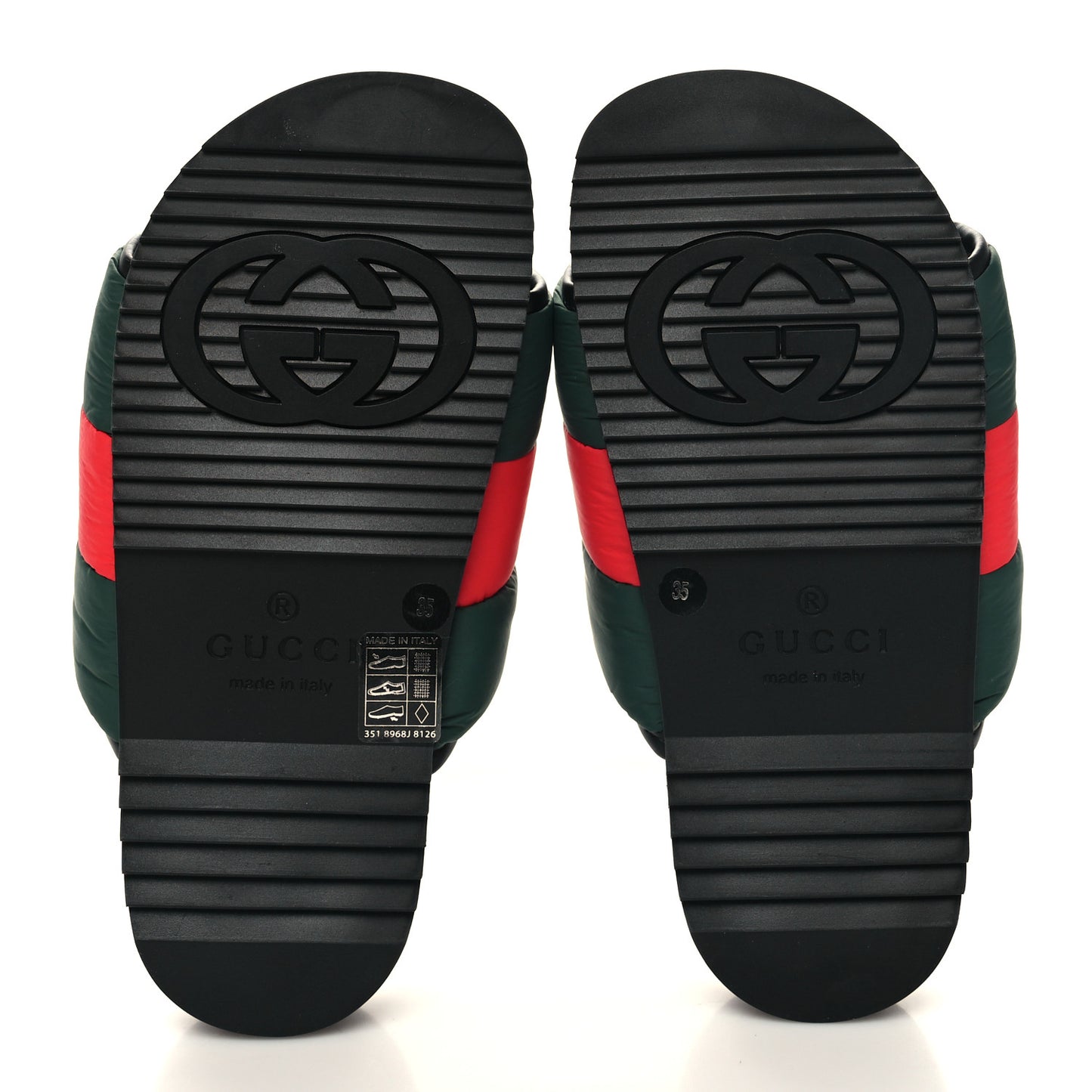 Nylon Web Womens Slide Sandals 35 Black Green Red