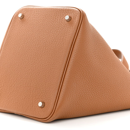 Hermes Taurillon Clemence Picotin Lock 22 MM Gold 11 of 11