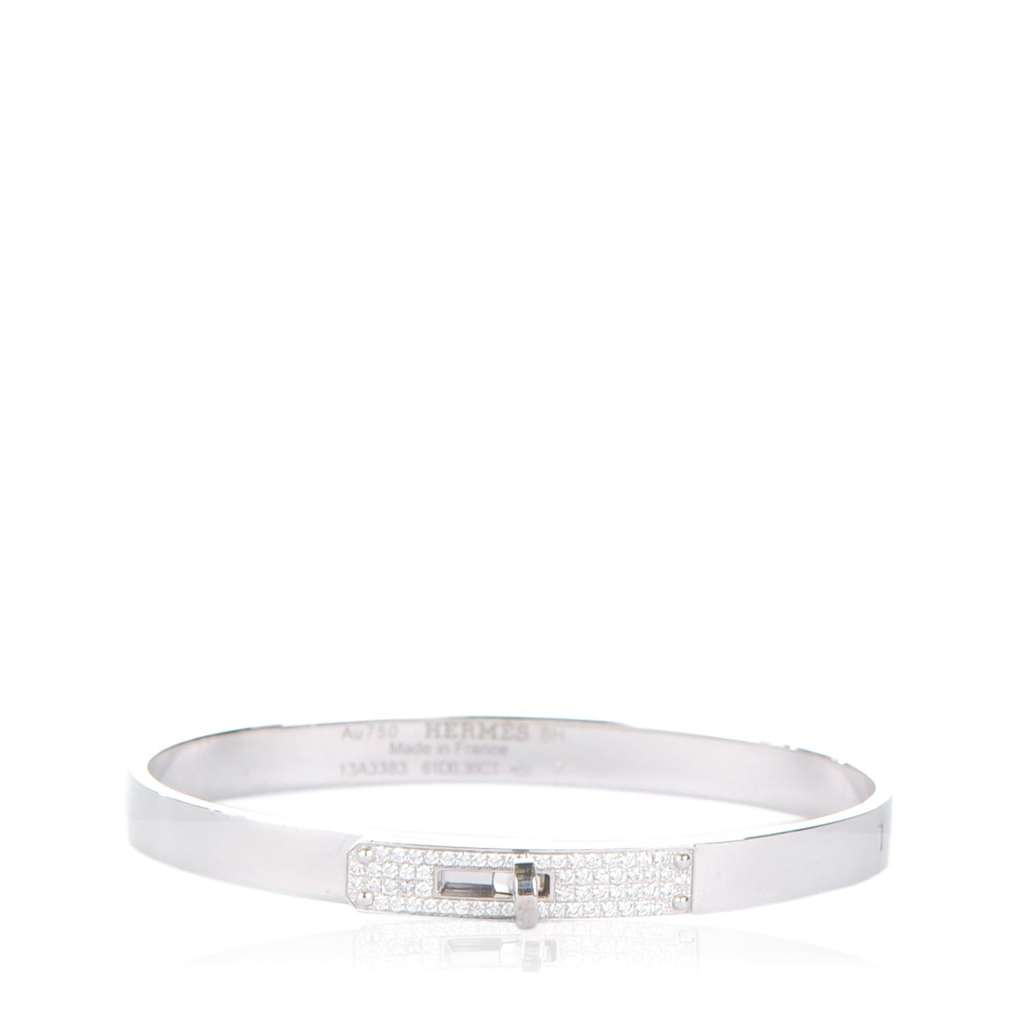 18K White Gold Diamond PM Kelly Pave Bracelet SH