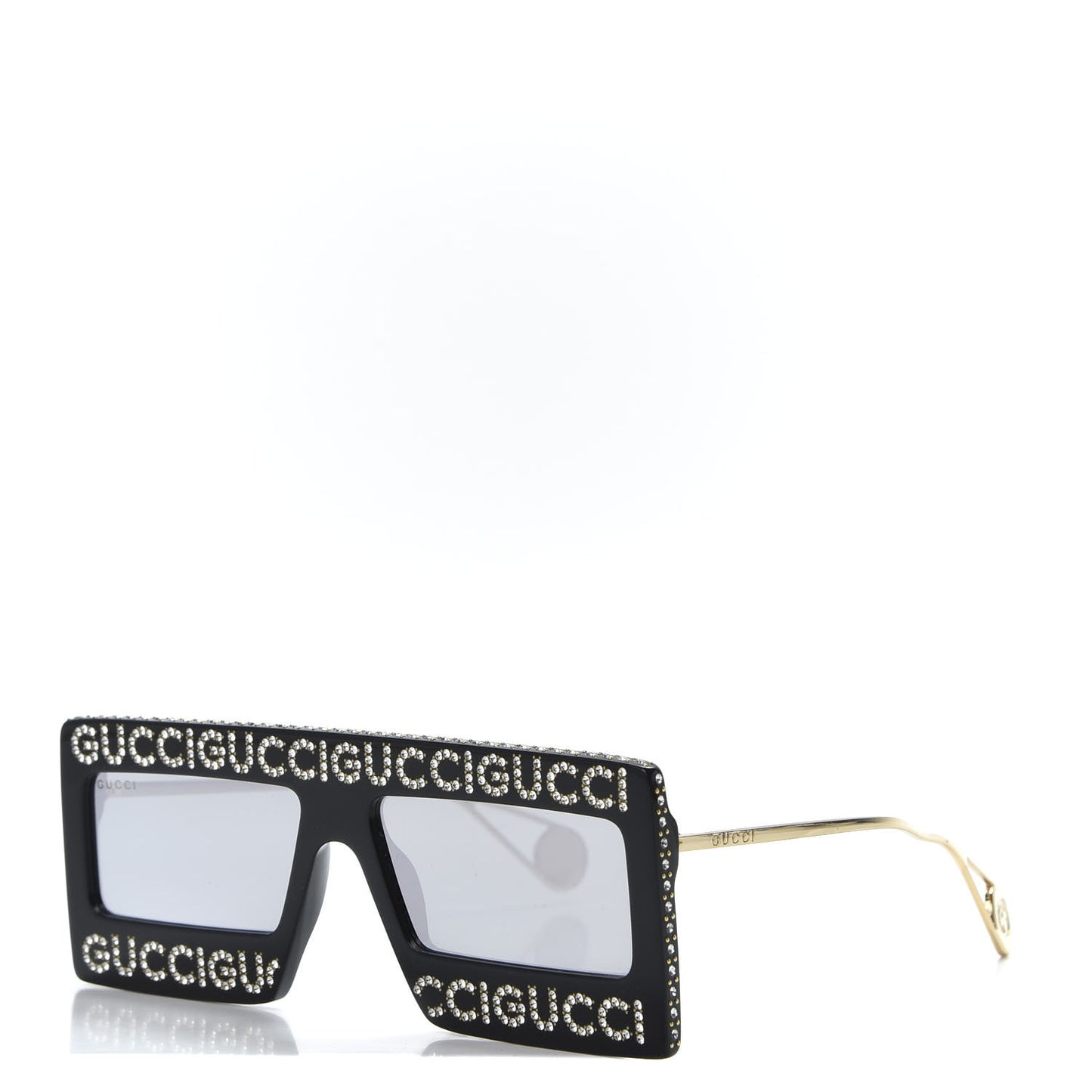 Acetate Crystal Mask-Frame Sunglasses GG0431S Black