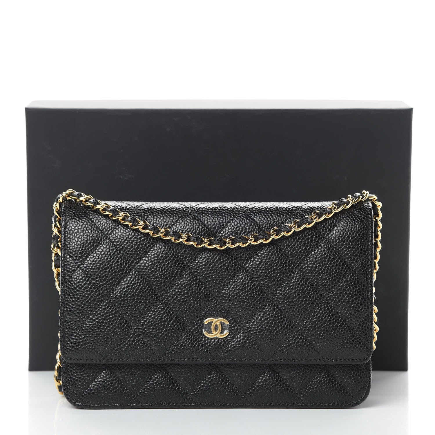 Chanel Caviar Quilted Wallet On Chain WOC Black 12 of 12