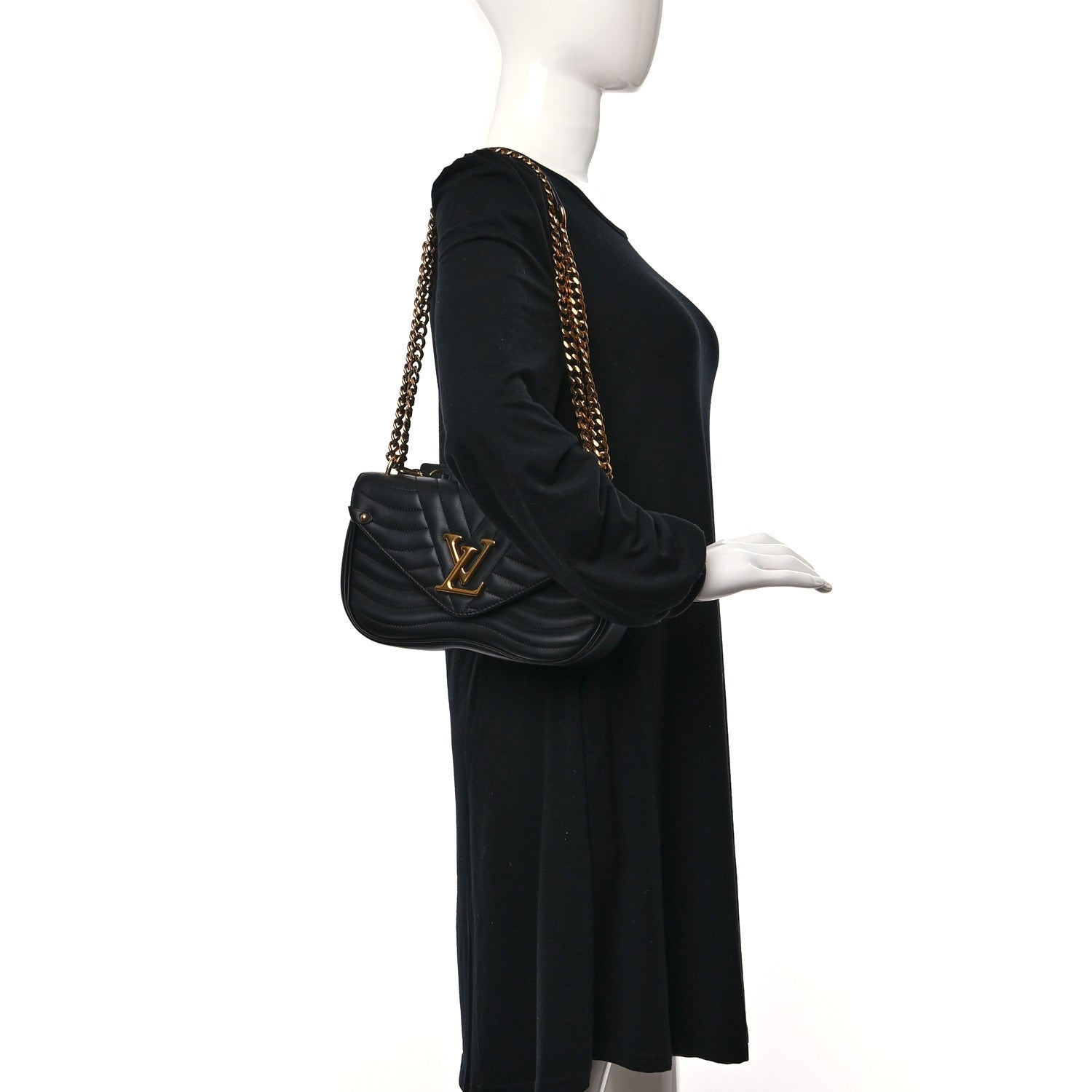 Louis Vuitton Calfskin New Wave Chain PM Black 2 of 11