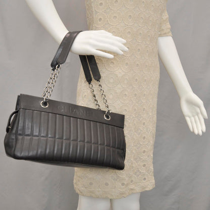 Chanel Lambskin Lax East West Shoulder Bag Black 2 of 9