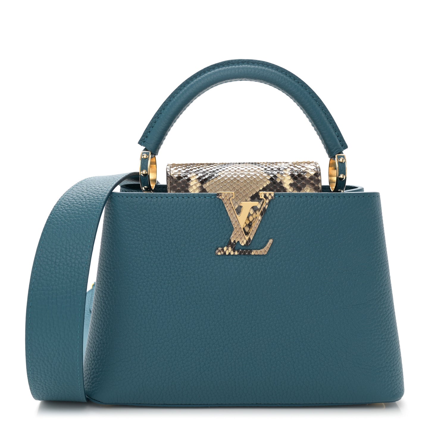 Taurillon Snakeskin Capucines BB Mallard
