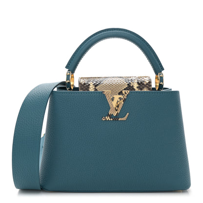 Louis Vuitton Taurillon Snakeskin Capucines BB Mallard 1 of 12