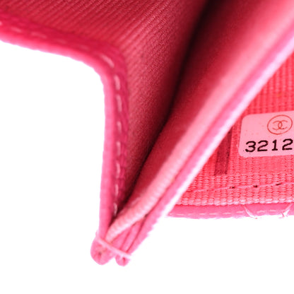 Chanel Caviar Quilted Flap Card Holder Wallet Dark Pink 8 of 11