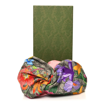 Gucci Silk Monogram Flora Print Headband M Pink 5 of 5