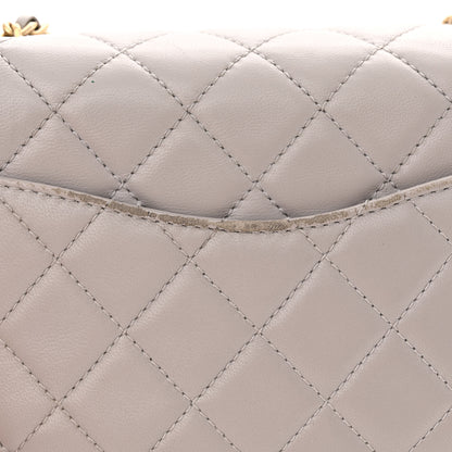 Chanel Lambskin Quilted Mini Pearl Crush Flap Light Grey 12 of 15