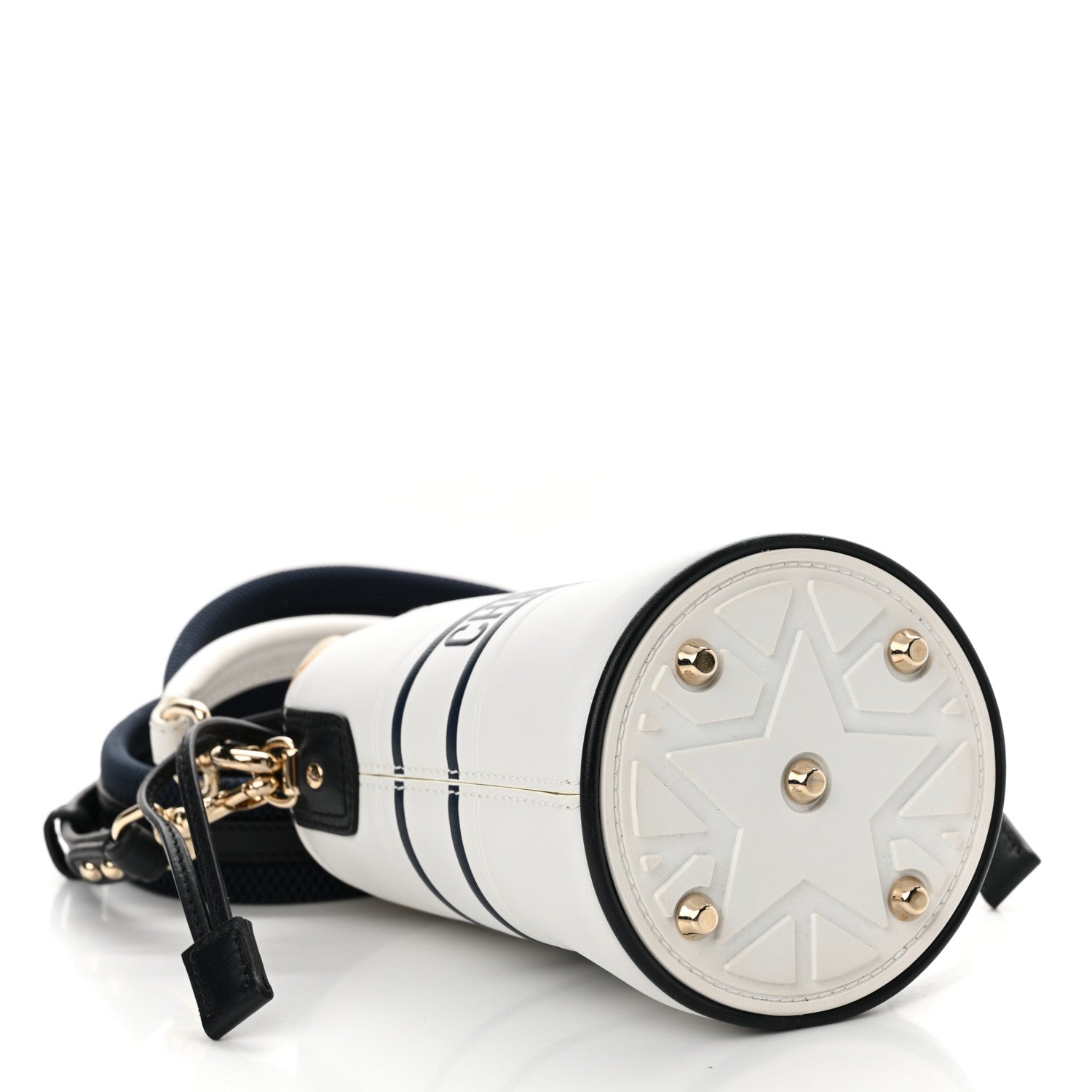 Christian Dior Calfskin Micro Dior Vibe Bucket White Blue 4 of 15
