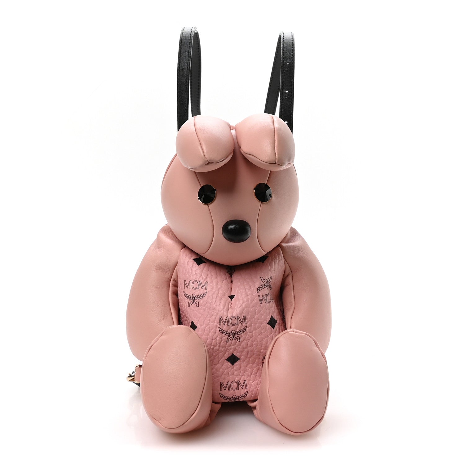 MCM Calfskin Visetos Rabbit Zoo Doll Backpack Soft Pink 1 of 10