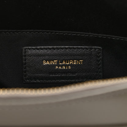 Saint Laurent Calfskin Matelasse Monogram Lou Camera Bag Grey Kaki 5 of 9