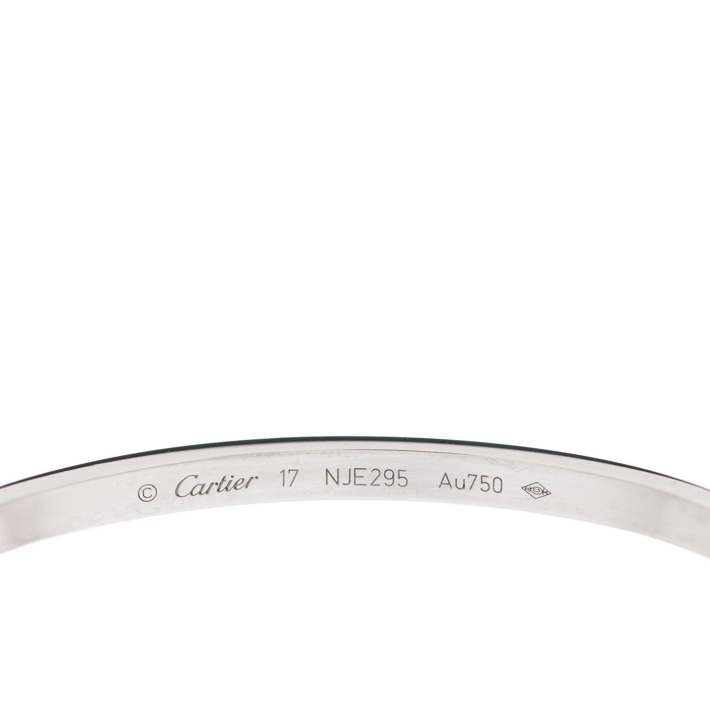 18K White Gold Diamond Small LOVE Paved Bracelet 17