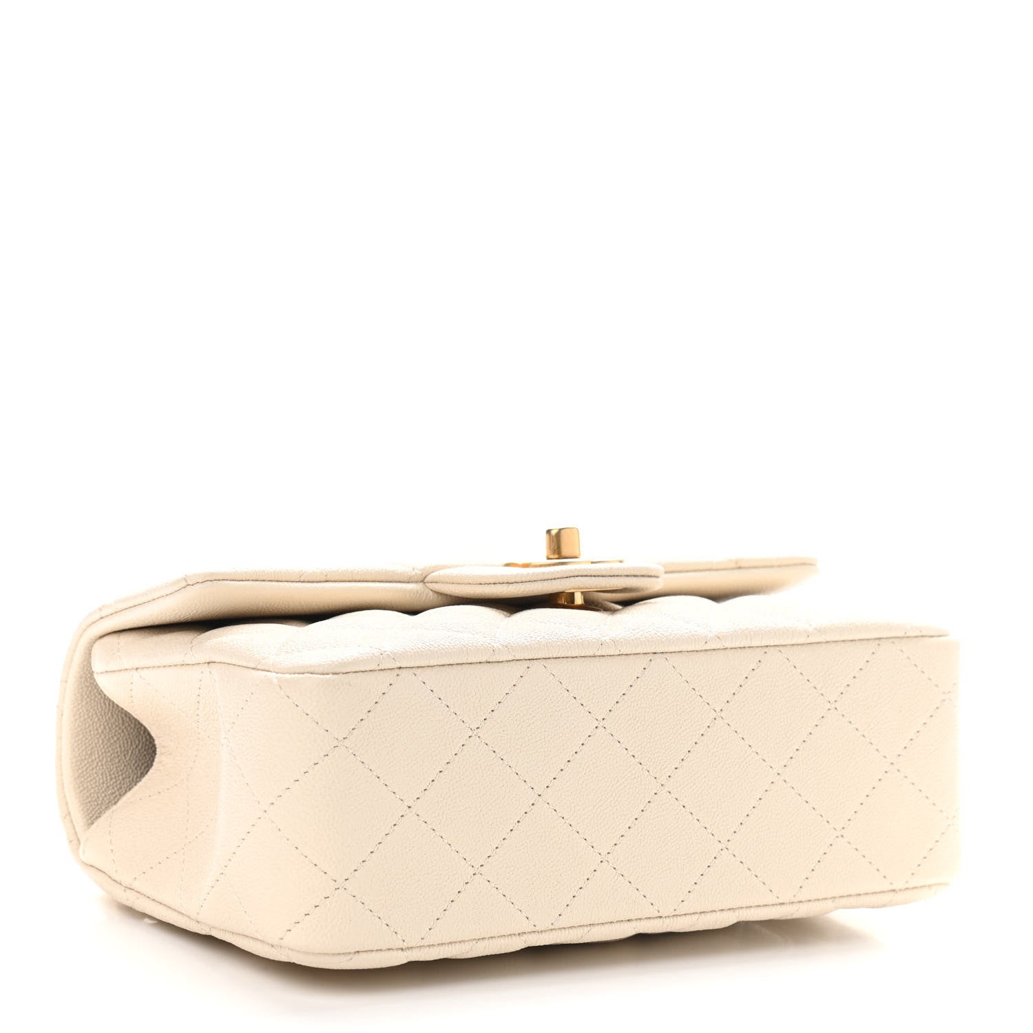 Chanel Caviar Quilted Mini Top Handle Rectangular Flap Beige 4 of 10
