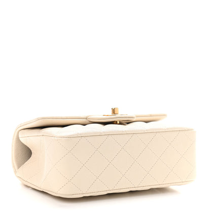 Chanel Caviar Quilted Mini Top Handle Rectangular Flap Beige 4 of 10