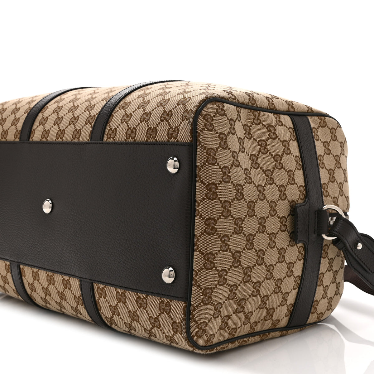 Monogram Dollar Calfskin Boston Duffle Bag Beige Ebony Testa di Moro Marrone Scuro