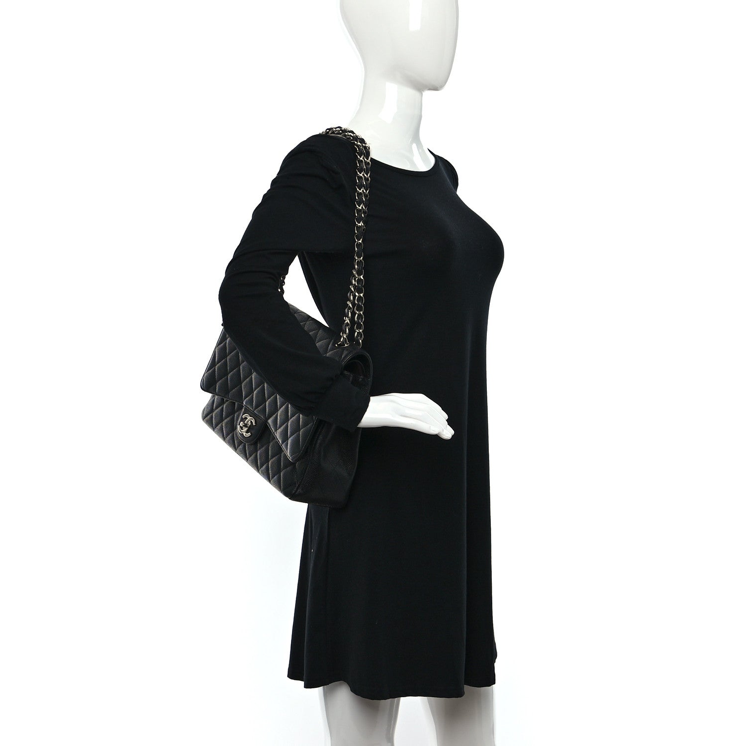 Chanel Caviar Quilted Maxi Double Flap Black 2 of 9