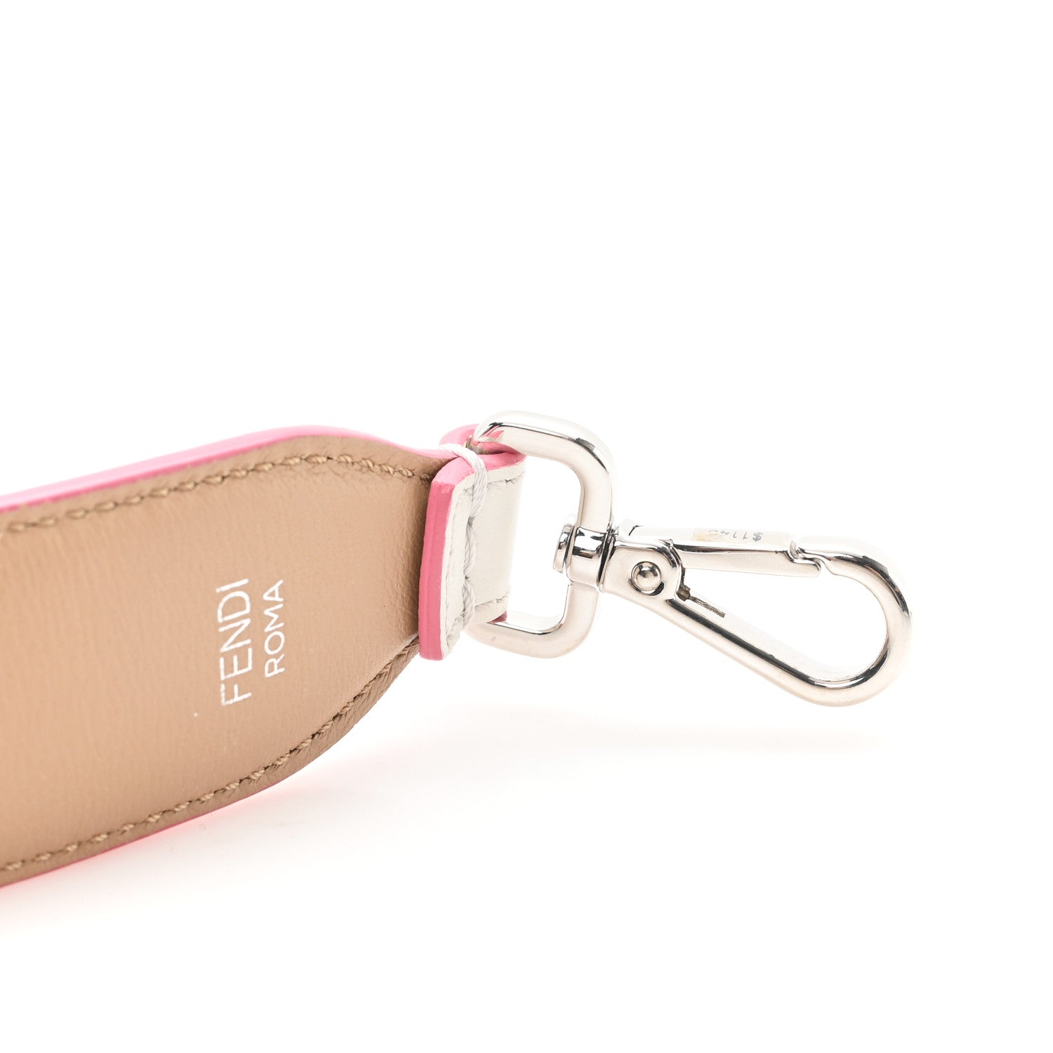 Fendi Vitello Dolce Plexiglass Bi-Color Studded Strap You White Ice Cuoio Multicolor 3 of 3