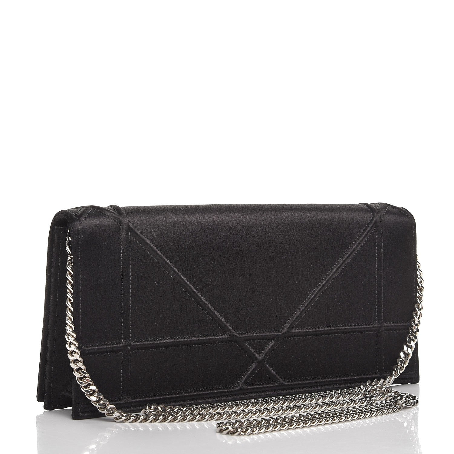Christian Dior Satin Diorama Pochette Black 3 of 6