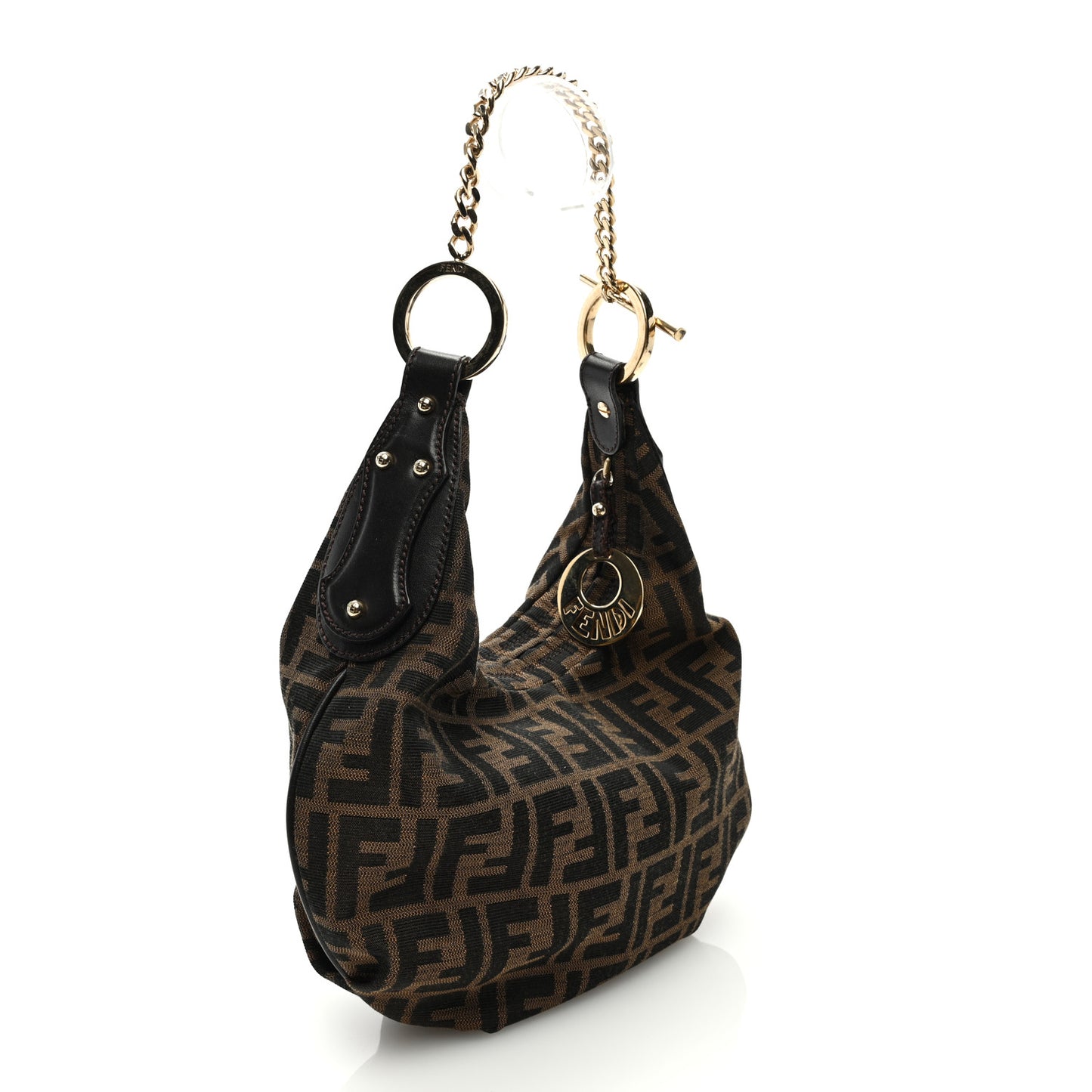 Zucca Small Chef Chain Hobo Tobacco