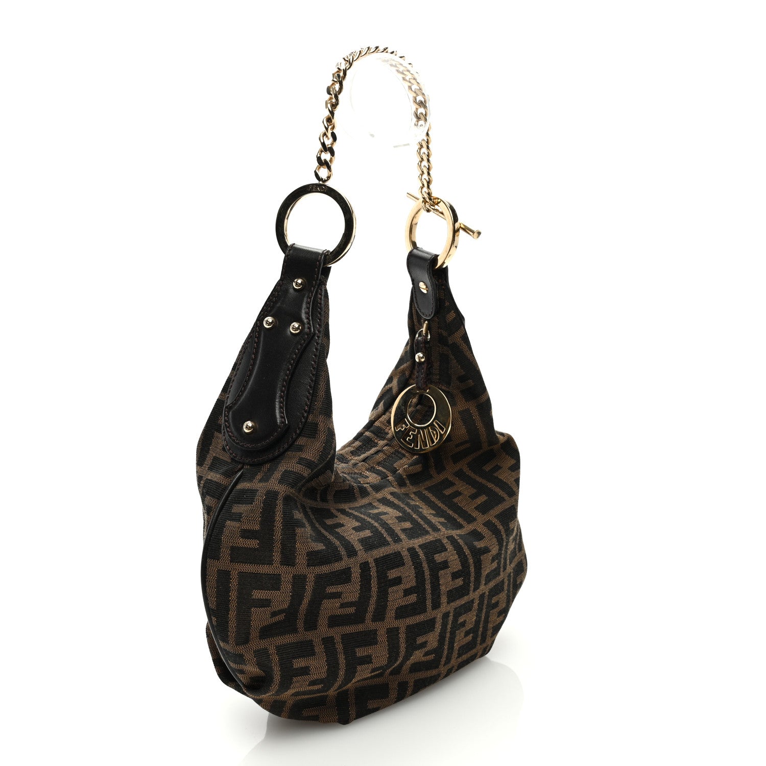 Fendi Zucca Small Chef Chain Hobo Tobacco 3 of 8