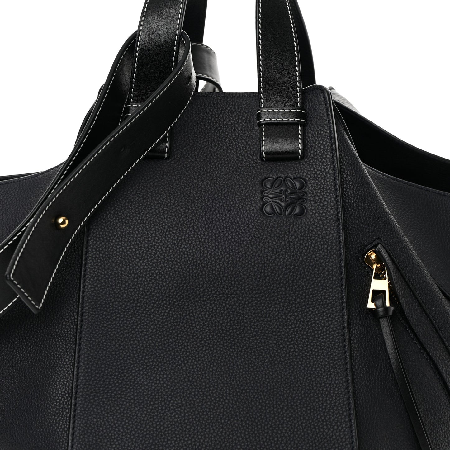 Calfskin Medium Hammock Shoulder Bag Midnight Blue Black