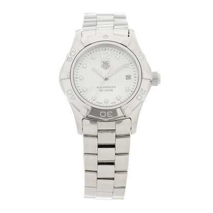 Tag Heuer Stainless Steel Diamond Mother of Pearl 27mm Aquaracer Lady Quartz Watch WAF1415 1 of 4