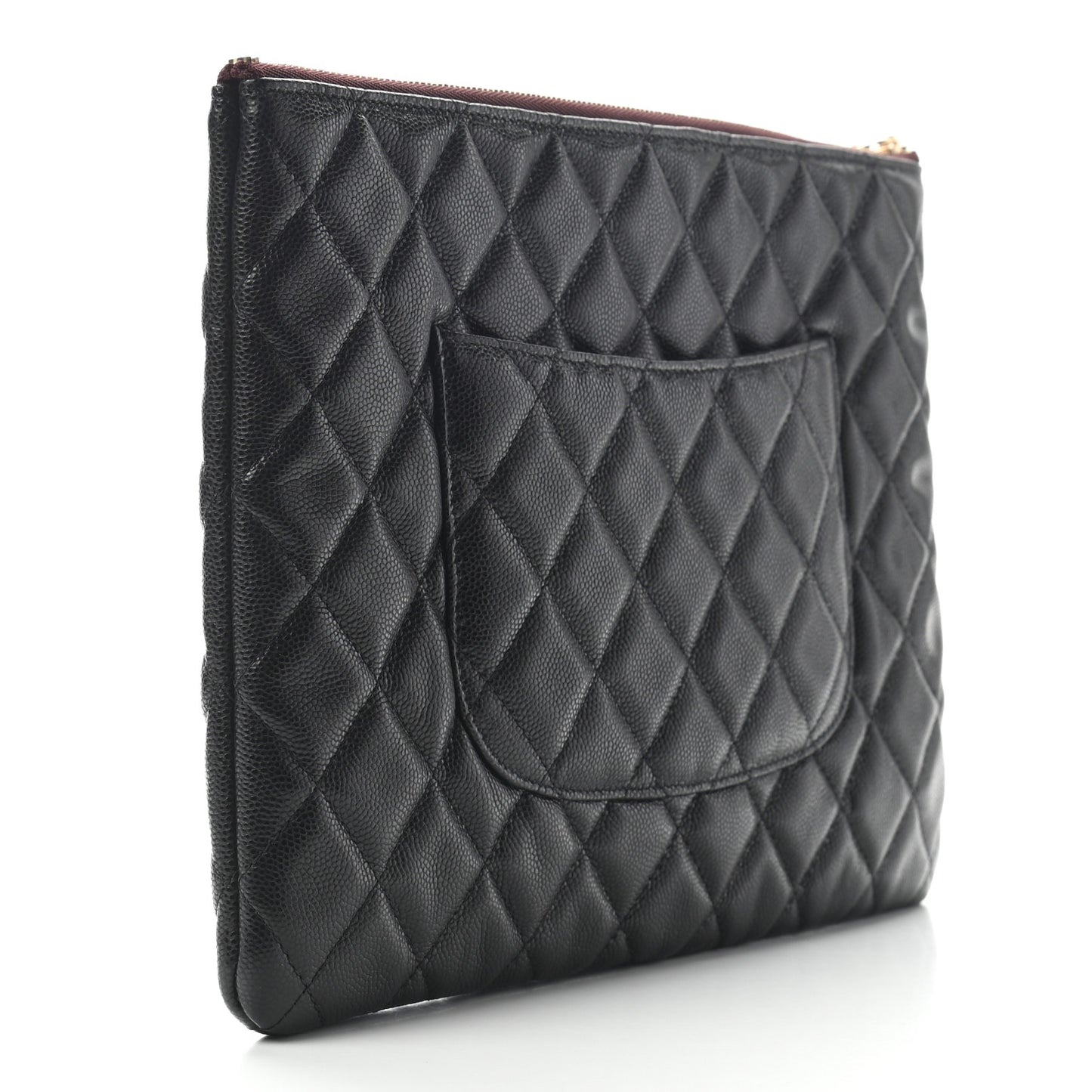Caviar Quilted Medium Cosmetic Case Black