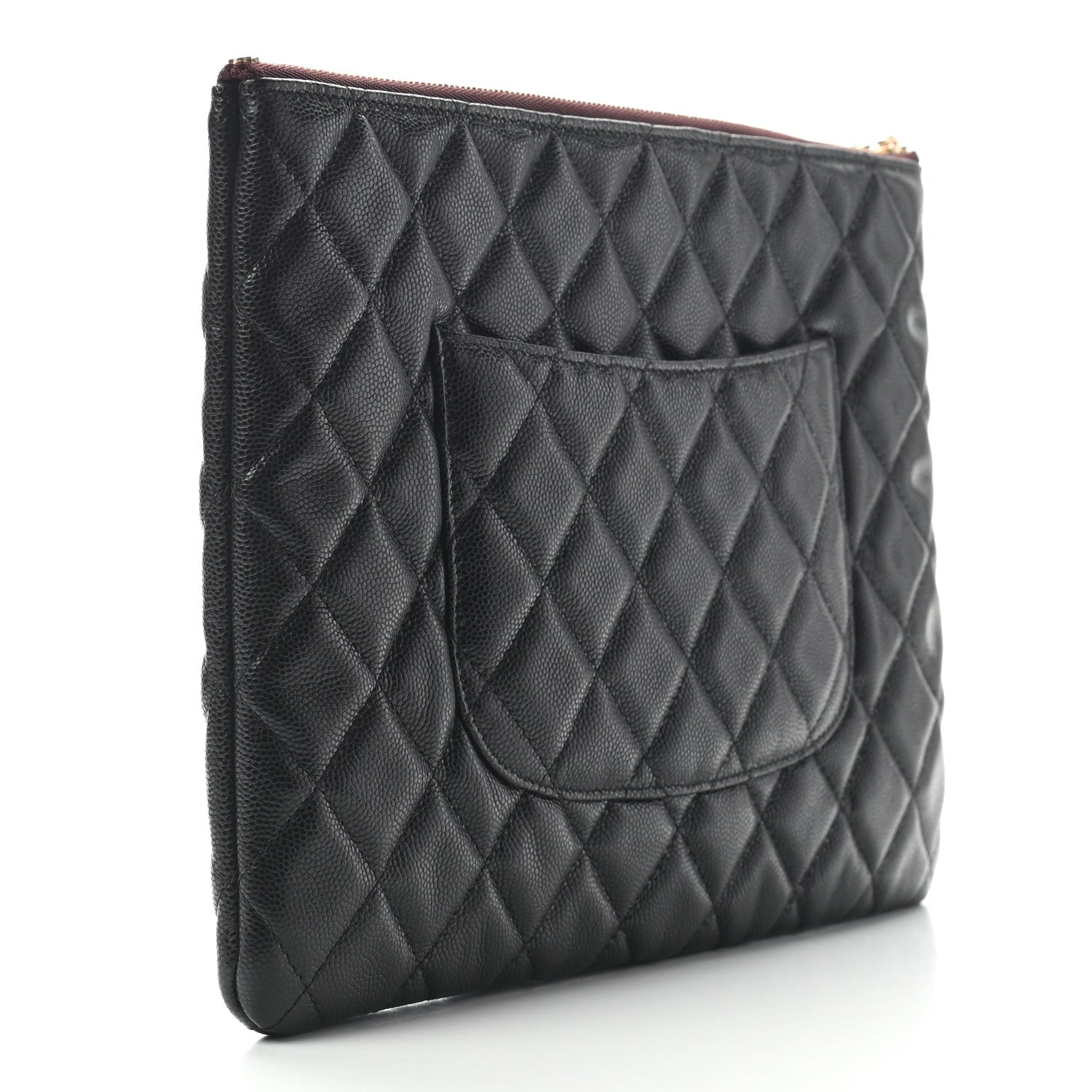 Chanel Caviar Quilted Medium Cosmetic Case Black 3 of 7