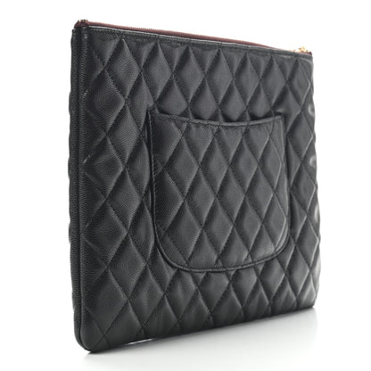 Chanel Caviar Quilted Medium Cosmetic Case Black 3 of 7