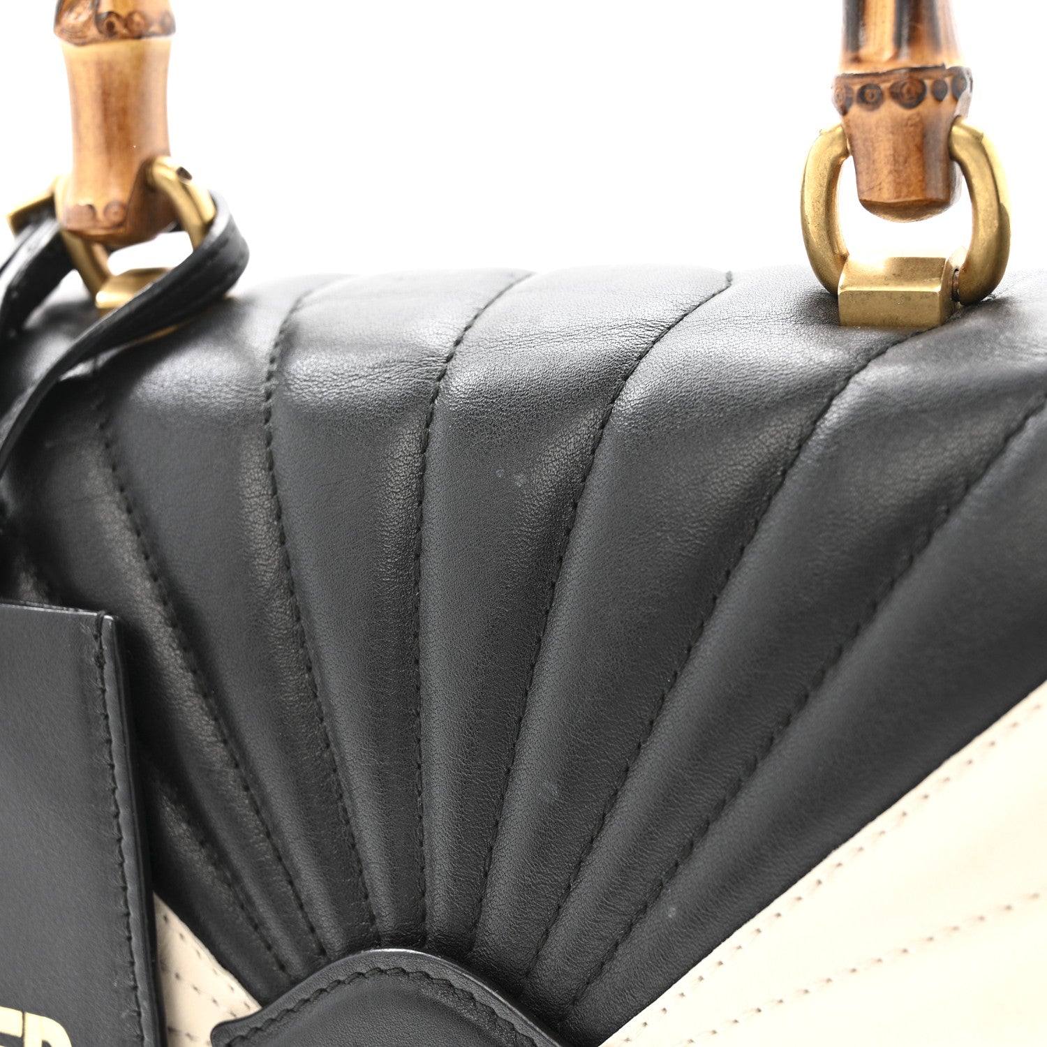 Gucci Calfskin Bamboo Trapuntata Queen Margaret Backpack Mystic White Black 12 of 13