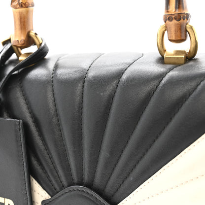 Gucci Calfskin Bamboo Trapuntata Queen Margaret Backpack Mystic White Black 12 of 13