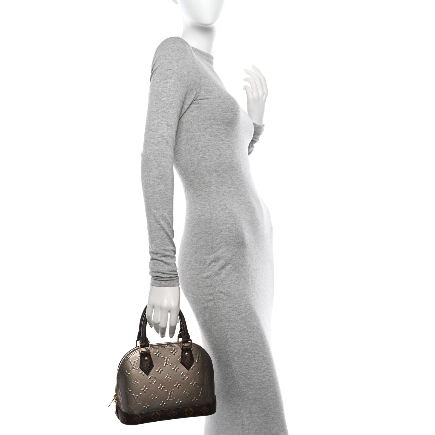 Louis Vuitton Vernis Monogram Alma BB Taupe Metallise 2 of 10