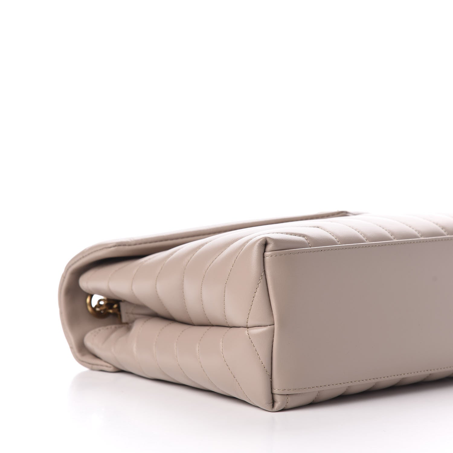 Saint Laurent Calfskin Y Quilted Monogram Medium Loulou Chain Satchel Light Natural 9 of 12