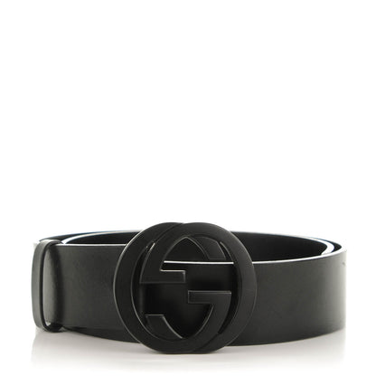 Gucci Calfskin Interlocking G Belt 75 30 Black 1 of 5
