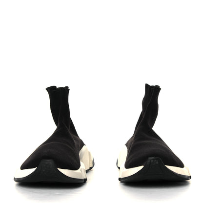 Balenciaga Neoprene Knit Womens Speed Sneakers 40 Black White 2 of 6
