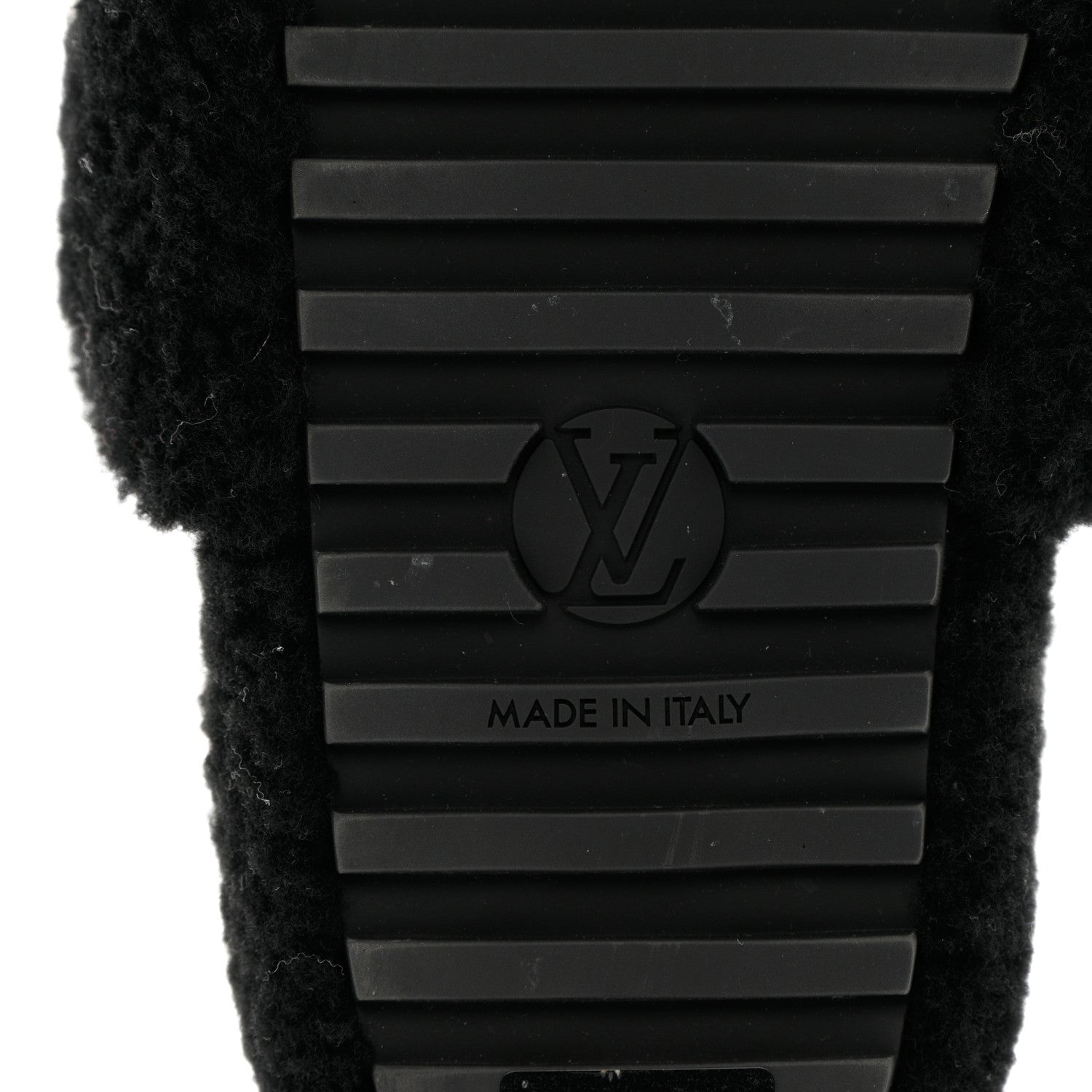 Louis Vuitton Shearling Monogram Giant Paseo Flat Comfort Mule 37 Black 8 of 10