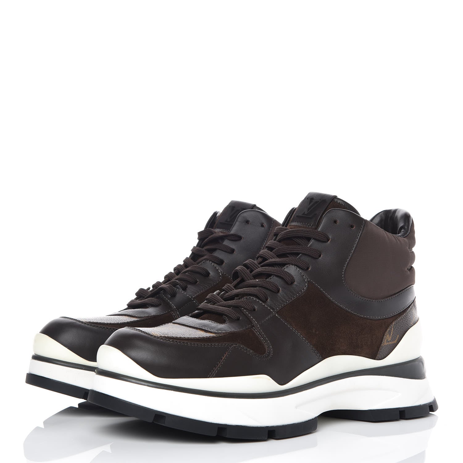 Louis Vuitton Nylon Monogram Kick-Off Sneaker Boots 7.5 3 of 9